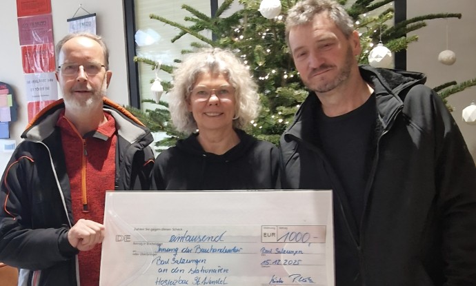 Spende 1000,00 Euro / Innung der Bauhandwerker Bad Salzungen